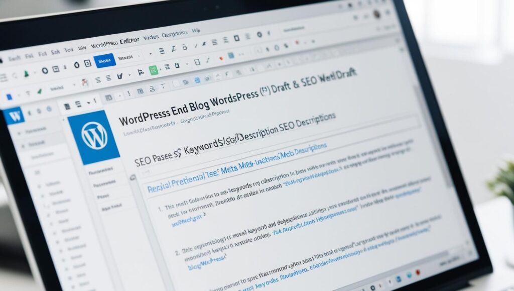 Example of SEO-optimized blog content being created for a small business website
