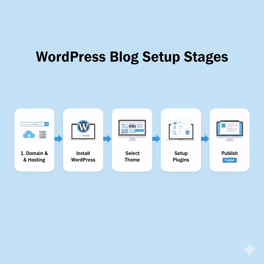 Step by step process to create a blog website on WordPress
